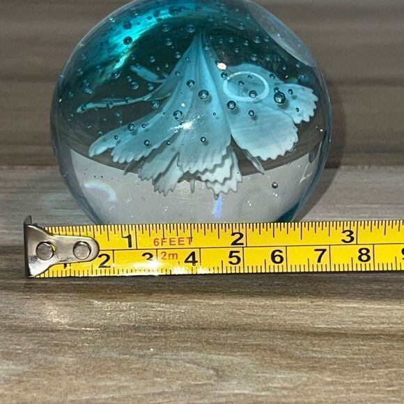 Handcraft GlassWhite Bubble Glass Paperweight - Picture 6 of 7